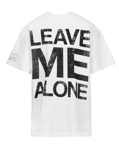Jaron Baker Graphic Tee Flat lay back LEAVE ME ALONE