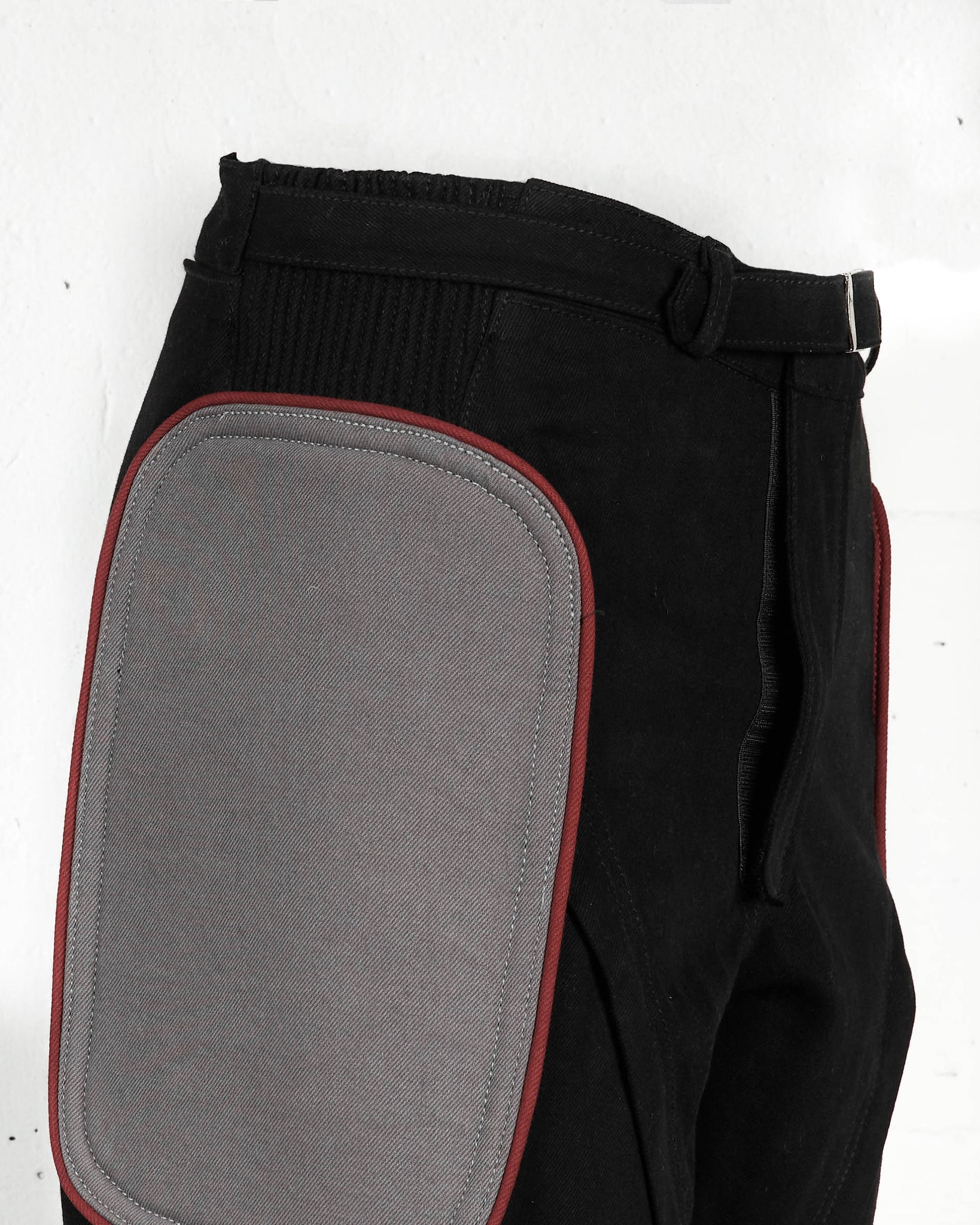 Jaron Baker Moto Pant Original Flat Lay Waist Detail Side